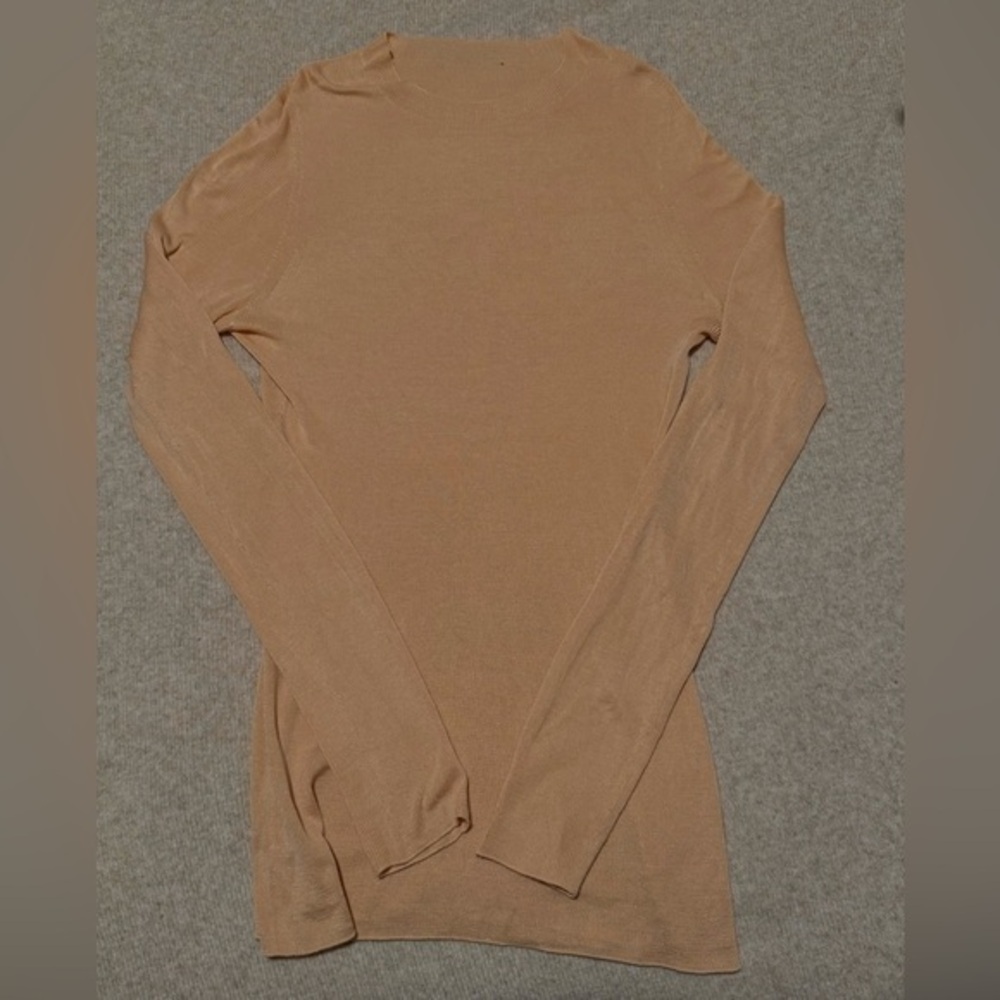 Zara (tags came off) Women’s Slim-Fit Long Sleeve Top - Camel